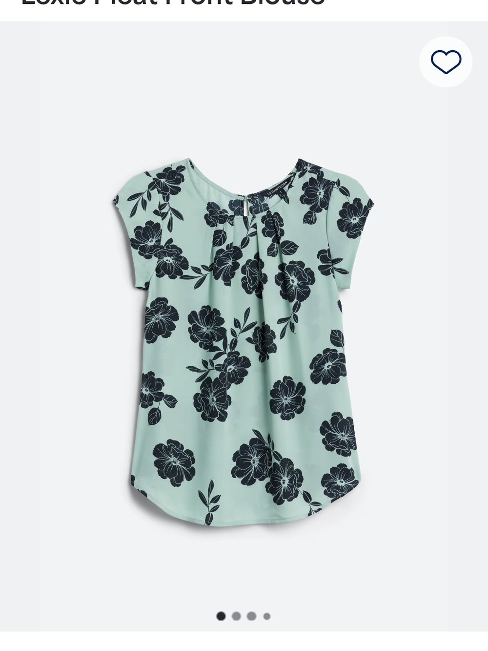 41 Hawthorn Mint Green Blouse with Black Floral Print